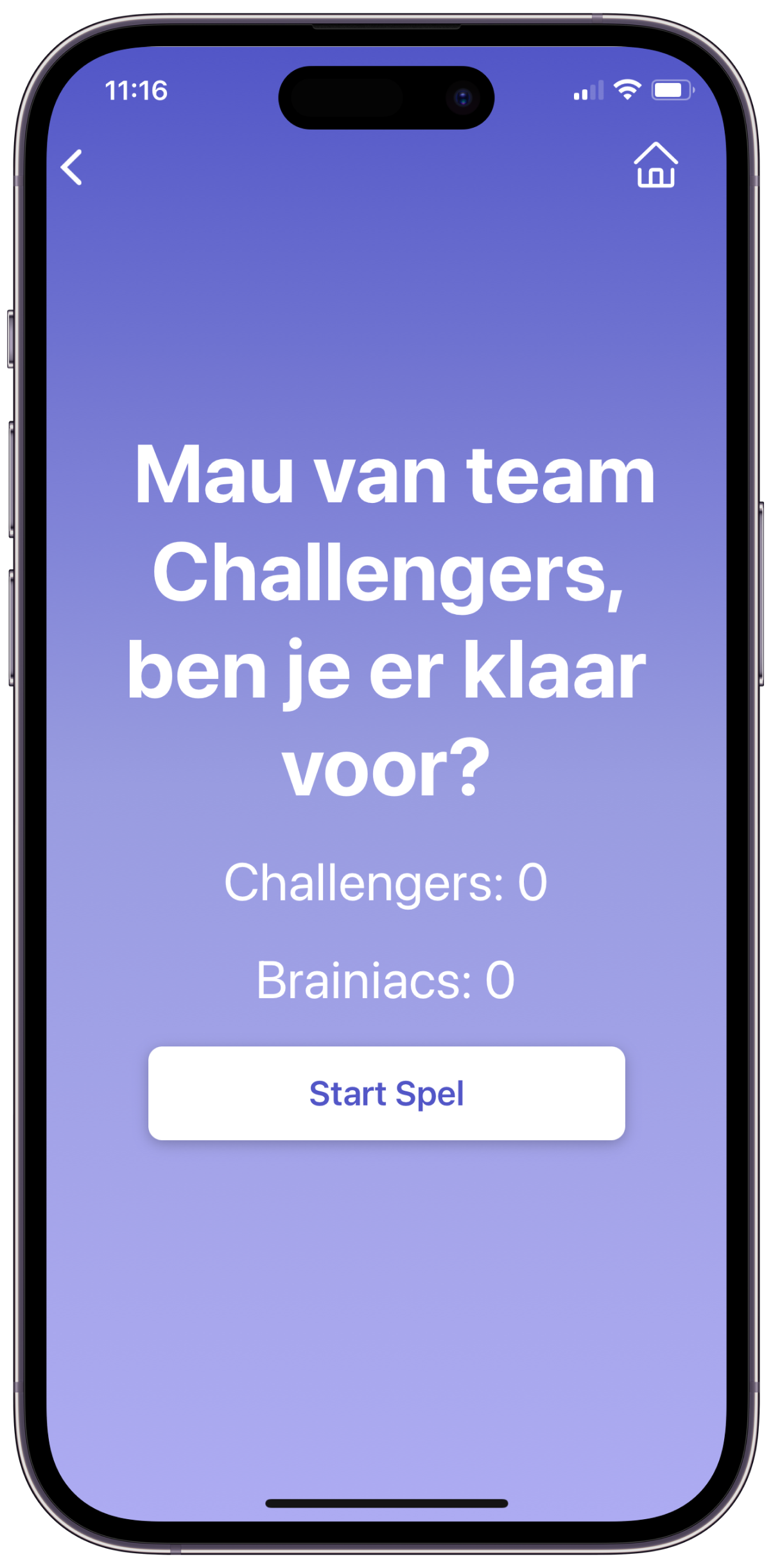 Micro Minute team game start screen